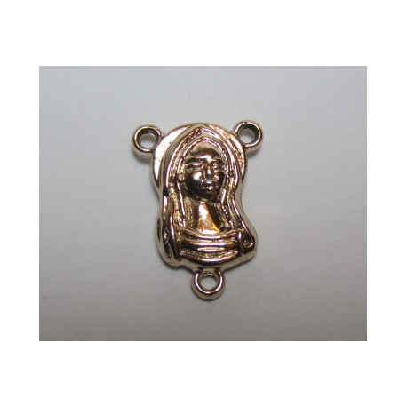 Link/connettore Rosario Vergine 20x15x5 mm Color Oro - 1 pz