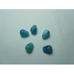 Gocce/Pere Lisce 10,5x7 mm Azzurro Variegato - 10 pz