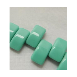 Carrier Beads 17 x 9 mm Opaque Turquoise Green - 5 pcs