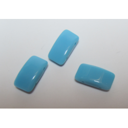 Carrier Beads 17 x 9 mm Opaque Turquoise Blue - 5 pcs