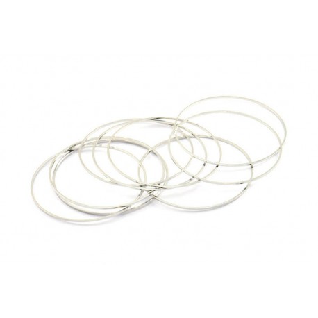 Connettore Cerchio Liscio 45 mm in Ottone color Argento -1 pz