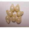 Gocce/Pere Lisce 6x9 mm Opaque Ivory Luster - 10 pz