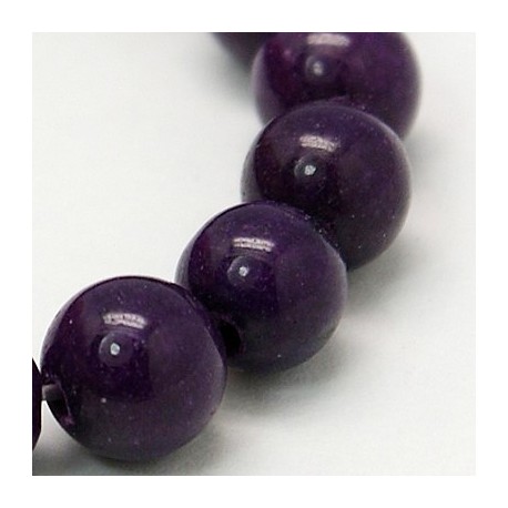 Giada Mashan Tinta Tondo Liscio 10 mm Indaco - 5 pz