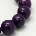Giada Mashan Colorata Viola Tonda Liscia 10 mm - 5 pz