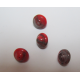Perle forma Trottola/Bicono 10x8 mm Rosso Variegato - 4 pz