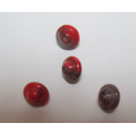 Perle forma Trottola/Bicono 10x8 mm Rosso Variegato - 4 pz