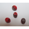 Perle forma Trottola/Bicono 10x8 mm Rosso Variegato - 4 pz