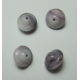 Perle forma Trottola/Bicono 10x8 mm Grigio/Bianco/Rosa Variegato - 4 pz