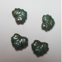 Perle forma Foglia 13x11 mm Verde Scuro/Terracotta Variegato - 5 pz