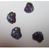 Perle forma Foglia 13x11 mm Viola/Azzurro Variegato - 5 pz