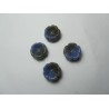 Perle forma Fiore 14 mm Azzurro/Grigio-Marrone Variegato - 5 pz