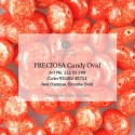 Candy Oval Beads 6x4 mm Opaque Red Granite Gold - 20 pz