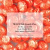 Candy Oval Beads 6x4 mm Opaque Red Granite Gold - 20 pz
