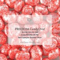 Candy Oval Beads 6x4 mm Opaque Red Granite Silver - 20 pz