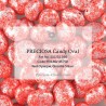 Candy Oval Beads 6x4 mm Opaque Red Granite Gold - 20 pz