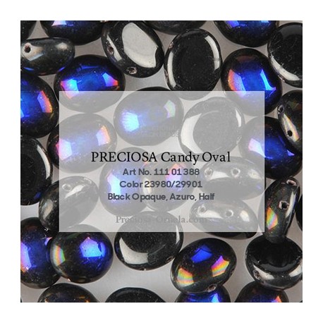 Candy Oval Beads 8x6 mm Crystal Amber - 20 pz