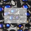 Candy Oval Beads 8x6 mm Jet Azuro - 20 pz
