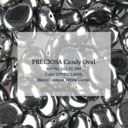 Candy Oval Beads 8x6 mm Hematite- 20 pz
