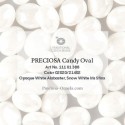 Candy Oval Beads 8x6 mm Luster Alabaster - 20 pz