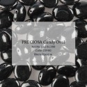 Candy Oval Beads 8x6 mm Opaque Jet - 20 pz