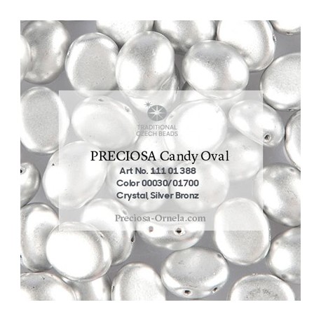 Candy Oval Beads 12x10 mm Crystal AB - 10 pz