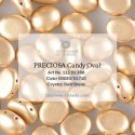 Candy Oval Beads 12x10 mm Light Gold Mat - 10 pz