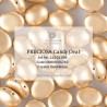 Candy Oval Beads 12x10 mm Light Gold Mat - 10 pz