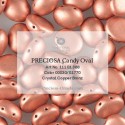 Candy Oval Beads 12x10 mm Vintage Copper - 10 pz