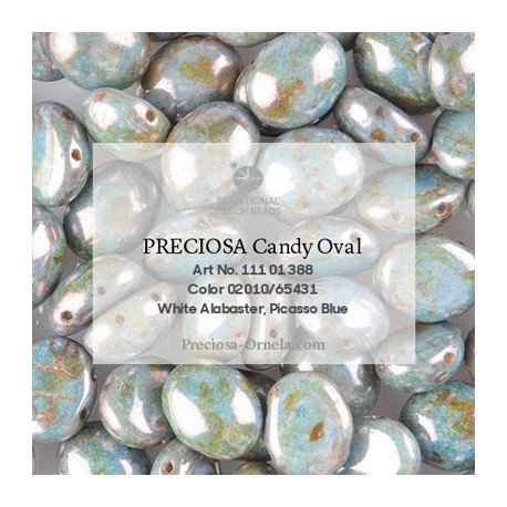 Candy Oval Beads 12x10 mm Vintage Copper - 10 pz