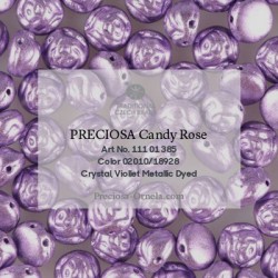 Candy Rose Beads 8 mm Pink Metallic Dyed - 10 pcs