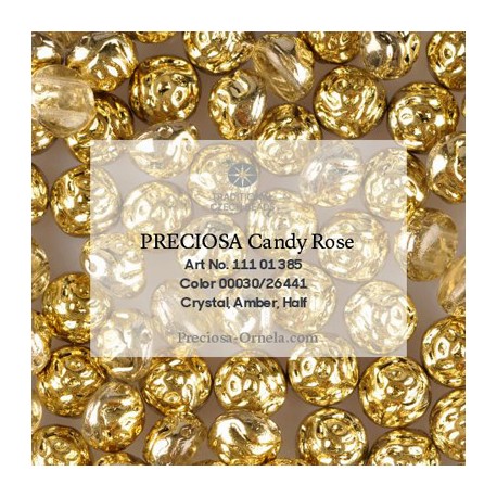 Candy Rose Beads 8 mm Violet Metallic Dyed - 10 pz