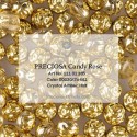 Candy Rose Beads 8 mm Crystal Amber - 10 pz
