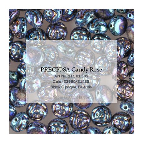 Candy Rose Beads 8 mm Alabaster AB - 10 pz