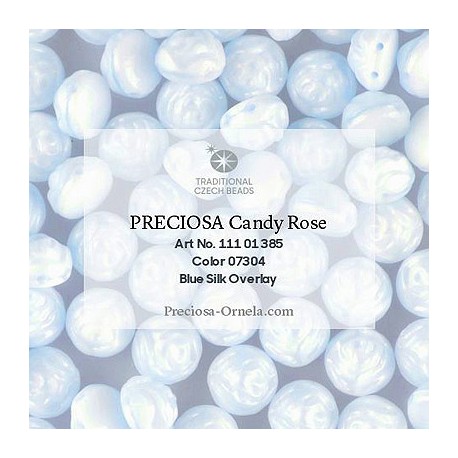 Candy Rose Beads 8 mm Beige Silk Overlay - 10 pz