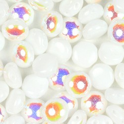 Candy Beads 8 mm Alabaster AB - 20 pcs