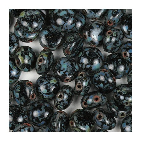 Candy Beads 8 mm Jet Travertin - 20 pz