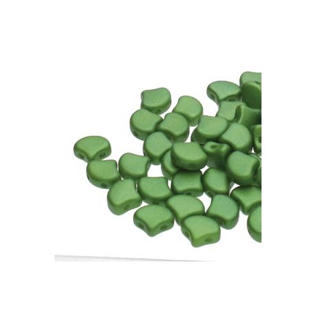 Ginkgo Leaf Bead 7,5 x 7,5 mm Chatoyant Shimmer Artichoke - 5 g