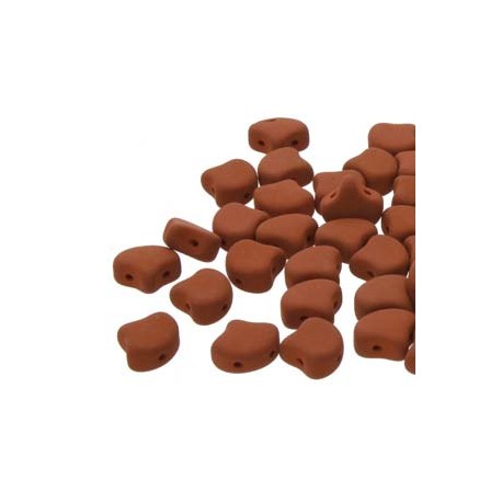 Ginkgo Leaf Bead 7,5 x 7,5 mm Matte Velvet Brick - 5 g