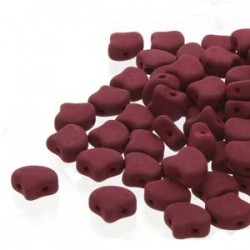 Ginkgo Leaf Bead 7,5 x 7,5 mm Matte Velvet Maroon - 5 g