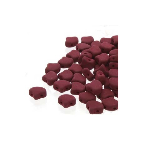 Ginkgo Leaf Bead 7,5 x 7,5 mm Matte Velvet Maroon - 5 g