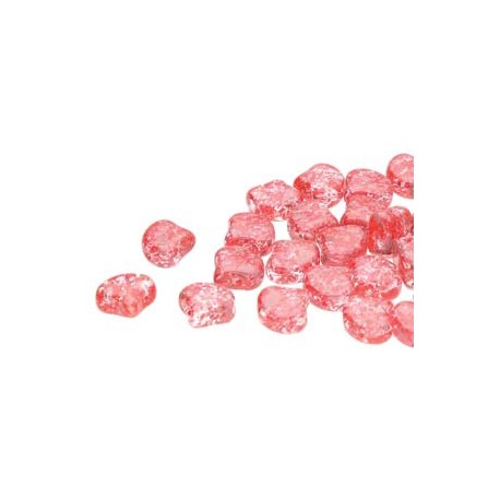 Ginkgo Leaf Bead 7,5 x 7,5 mm Confetti Splash Red Pink - 5 g