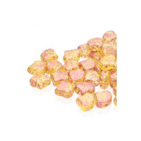Ginkgo Leaf Bead 7,5 x 7,5 mm Confetti Splash Red Yellow - 5 g
