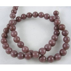 Purple Aventurine Round Beads 6 mm Coconut Brown - 10 pcs