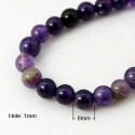 Amethyst Round Beads 6 mm Purple - 10 pcs