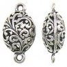 Connettore Stile Tibetano Ovale 17x31 mm Color Argento Antico, Senza Nichel, Senza Piombo, Senza Cadmio- pz 1