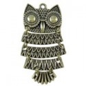 Pendente Gufo 25,5x50 mm Color Bronzo Anticato - 1 pz