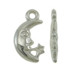 Charm Luna 8x14 mm Color Platino - 10 pz