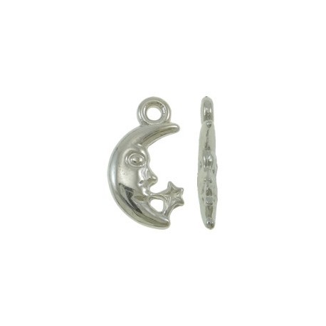 Charm Luna 8x14 mm Color Platino - 10 pz