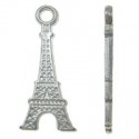 Charm Tour Eiffel 13x31 mm Color Platino - 10 pz