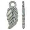 Charm Foglia 7x18 mm Color Argento Antico - 10 pz